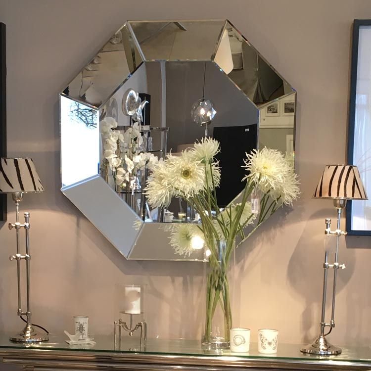 Bring variation of large octagon mirror at your place for embellishment