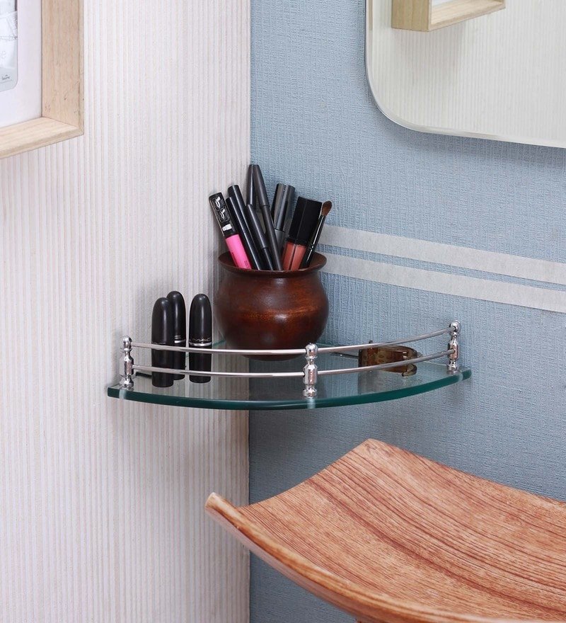 What is the benefit of bronze glass triangle shelf